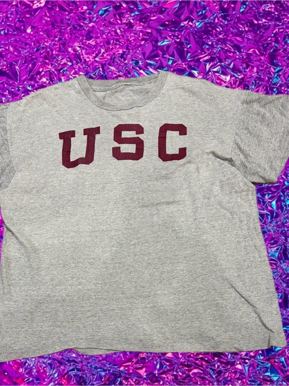 Vintage USC Trojans T shirt 1980’s with Maroon USC Lettering